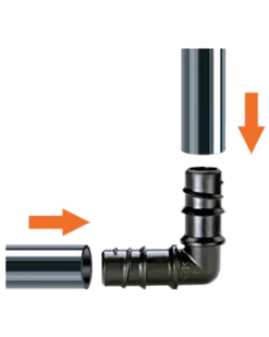 CLABER SLANGEVINKEL FOR 1/2 SLANGE ~ 2 STK. I BL PAKNING
