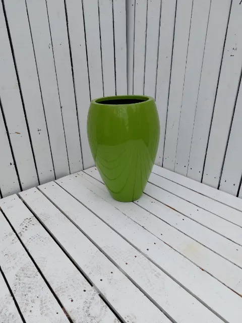 Høj Glasfiberpotte Limegrøn - Mellem 3 Høj Glasfiberpotte Limegrøn - Mellem